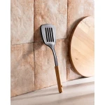 Madame COCO Seillans Serving Spatula, Black, Plastic & Wood, Durable and Elegant Kitchen Serving Spoon, 37 cm Length, Made in Turkey - Madame COCO