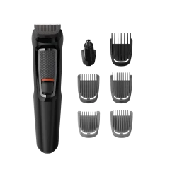 Philips MG3720/33 Multigroom Series 3000 – 7-in-1 Trimmer for Beard, Hair & Nose, Self-Sharpening Steel Blades, Cordless Use