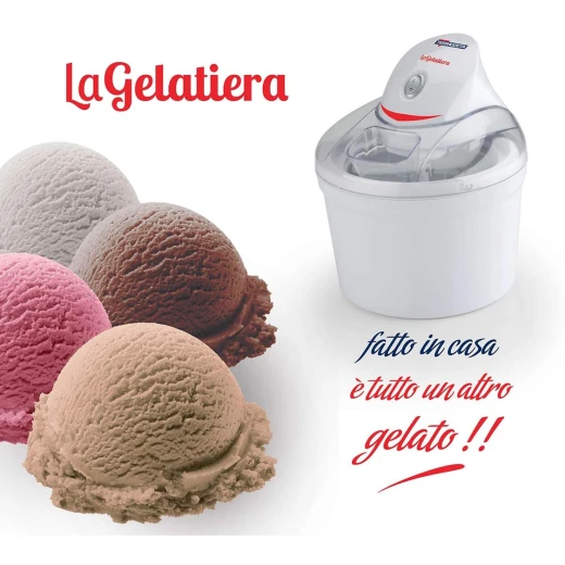 Termozeta La Gelatiera Ice Cream Maker Metal/Plastic White Termozeta La Gelatiera Ice Cream Maker Metal/Plastic White