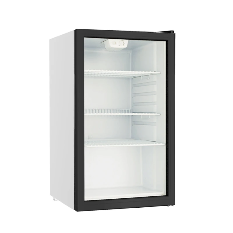 National Electric BC132 Beverage Display Cooler – 101 L Double Glass Door with Wheels - National Electric