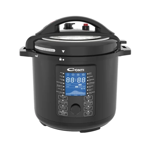 Conti EPC10A008-BK Electric Pressure Cooker – 10L Capacity, 1400W Power, LED Touch Control, 15 Preset Cooking Menus Conti EPC10A008-BK Electric Pressure Cooker – 10L Capacity, 1400W Power, LED Touch Control, 15 Preset Cooking Menus