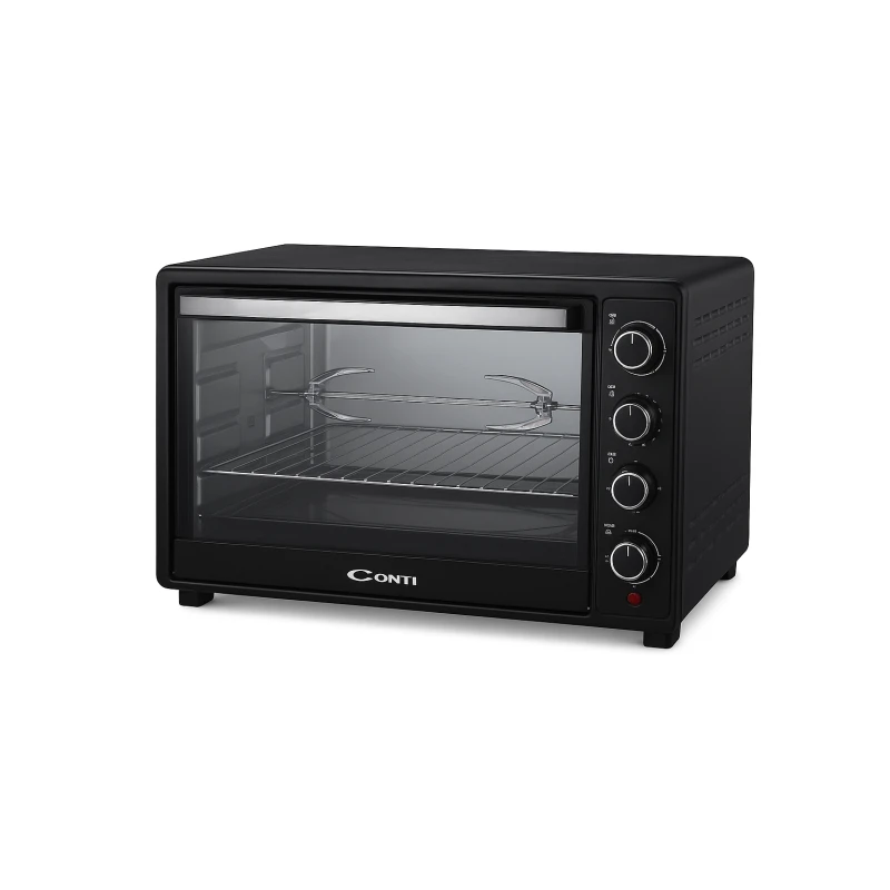 Conti 75L Electric Oven with Rotisserie and Convection - Black Finish - Family-Size Cooking Appliance for Baking, Roasting, and More - Efficient and Versatile Kitchen Essential - Conti