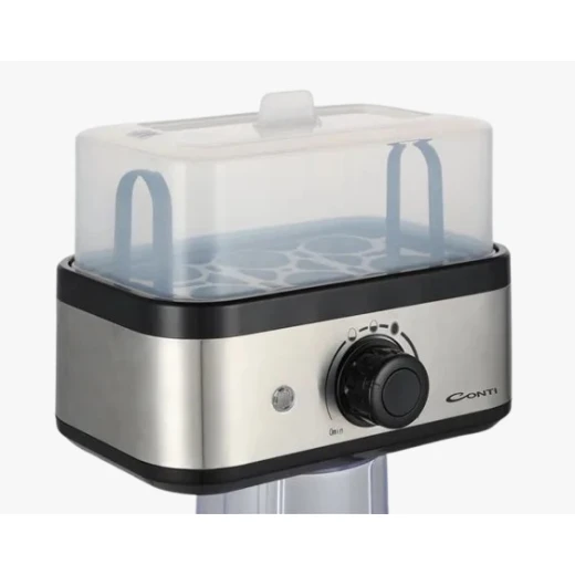 Conti EB 64001 BS Egg Boiler – 6 Egg Capacity, 3 Cooking Settings, Automatic Power-Off, 400W Conti EB 64001 BS Egg Boiler – 6 Egg Capacity, 3 Cooking Settings, Automatic Power-Off, 400W