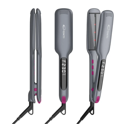 Conti Wide Plate Infrared & Ionic Hair Straightener, Extra Wide Ceramic, LCD Display, 230°C, BTY S0002 CP Conti Wide Plate Infrared & Ionic Hair Straightener, Extra Wide Ceramic, LCD Display, 230°C, BTY S0002 CP