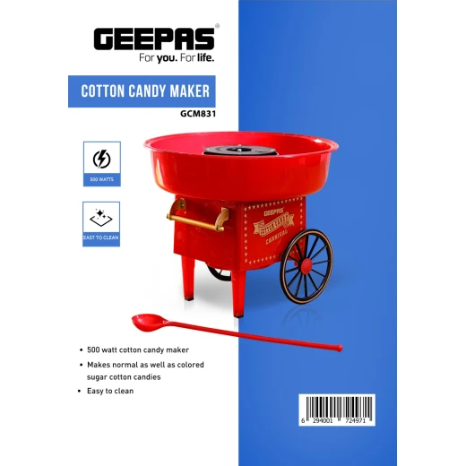 Geepas Cotton Candy Maker – Fun Sugar Floss Machine for Home Parties and Kids, Easy to Use & Clean (GCM831) - GEEPAS - Image 4