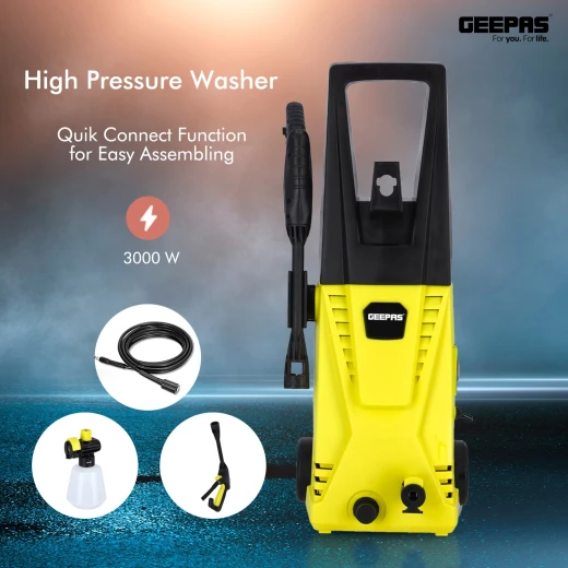 Geepas High Pressure Washer – 3000W, 135 Bar Powerful Electric Water Jet for Car, Home, and Garden Cleaning (GCW19027) - GEEPAS - Image 8