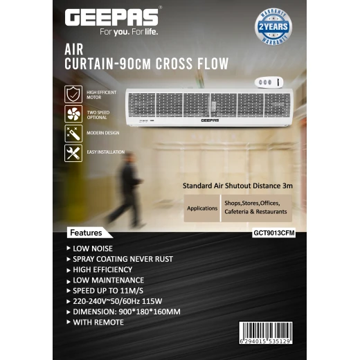 Geepas GCT9013CFM Commercial Indoor Air Curtain 90cm - GEEPAS - Image 6