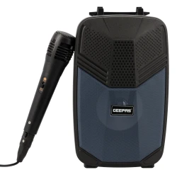 مكبر صوت جيباس المحمول بتقنية البلوتوث GMS11156 - مزود بميكروفون وإضاءة LED ودعم USB/TF/FM/AUX