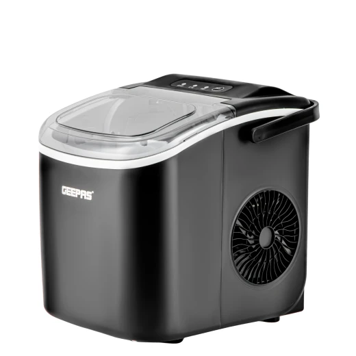 Geepas GIM63053UK Portable Automatic Ice Maker – 12kg/Day Capacity, 1.2L Water Tank, 0.6kg Ice Container, Auto Shut-Off, Fast Ice in 7 Minutes, Black Geepas GIM63053UK Portable Automatic Ice Maker – 12kg/Day Capacity, 1.2L Water Tank, 0.6kg Ice Container, Auto Shut-Off, Fast Ice in 7 Minutes, Black