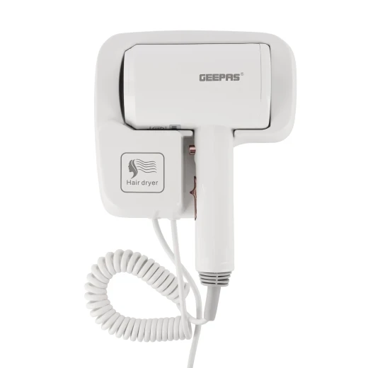 Geepas GHD86073 Wall Mounted Hair Dryer – 1200W, 2 Speed Settings, Hot & Cold Function, Overheat Protection, Cool Shot, White Geepas GHD86073 Wall Mounted Hair Dryer – 1200W, 2 Speed Settings, Hot & Cold Function, Overheat Protection, Cool Shot, White