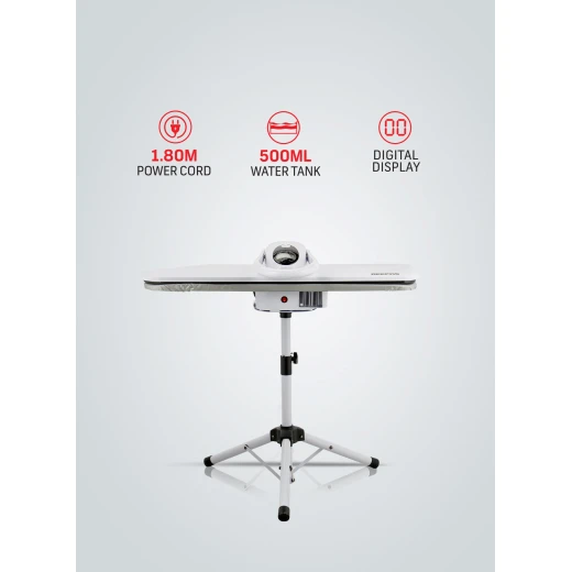 Geepas GSP25037 38-Inch Digital Steam Press with Stand – 2200 W, 500 ml Tank - GEEPAS - Image 2