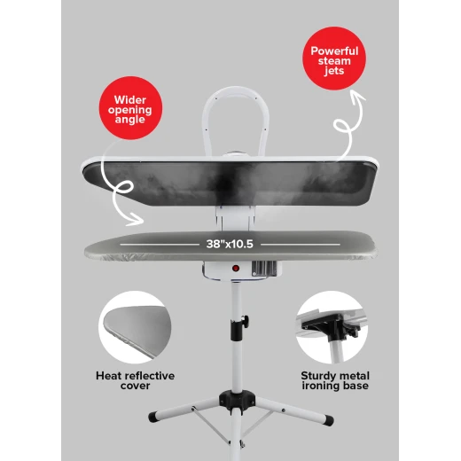 Geepas GSP25037 38-Inch Digital Steam Press with Stand – 2200 W, 500 ml Tank - GEEPAS - Image 3