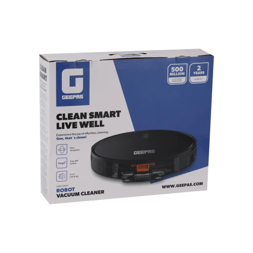 Geepas GRVC19057 Smart Robot Vacuum Cleaner Wet & Dry – Gyro Navigation & App Control - GEEPAS - Image 3