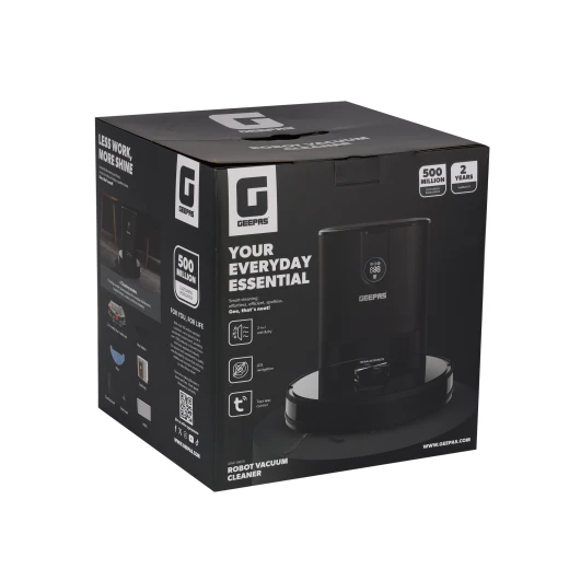 Geepas GRVC19058 Smart 2-in-1 Wet & Dry Robot Vacuum Cleaner – LDS Laser Navigation & App Control - GEEPAS - Image 3