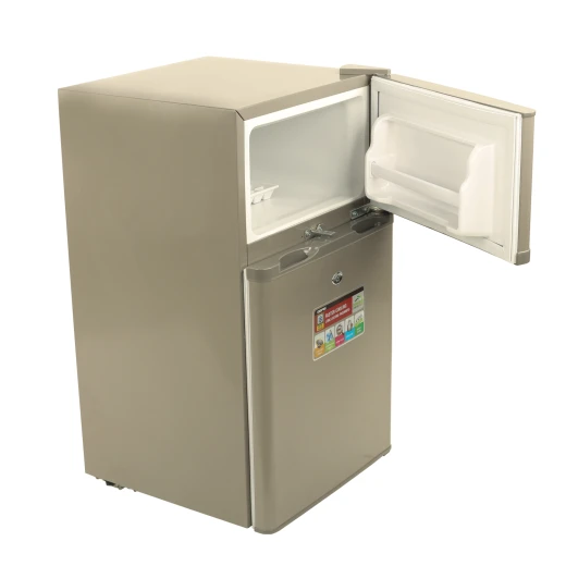 Geepas 84L Double Door Defrost Refrigerator – GRF1259GPE, Rapid Cooling, Tropic Type, CFC-Free, Metallic Grey - GEEPAS - Image 2