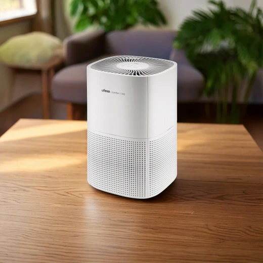 جهاز تنقية الهواء Ufesa Comfort 1300 مزود بفلتر HEPA - معدل تدفق هواء نظيف 130 متر مكعب/ساعة، تشغيل هادئ، مستويات سرعة متعددة، مثالي للغرف التي تصل مساحتها إلى 55 متر مربع - يوفيسا - Image 2