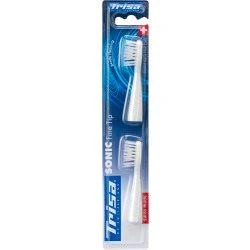 RISA Sonic Replacement Fine Tip Toothbrush Heads Compatible with TRISA Sonic Sensitive Toothbrush Soft Bristles, Bioplastic Head, Eco-Friendly Swiss Design - TRISA - Image 2