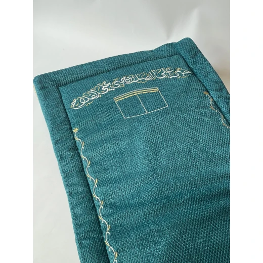 Turquoise tweed Velvet Prayer Mat 120*73*2 - Al Baraka - Image 3