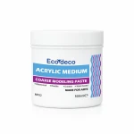 Ecodeco Sandy Modeling and Texture Paste, white color, ready to use for arts and decoration, to create textures, drawings, and 3D murals on fabric, walls, wood, glass, and mirrors. 500ml container, can be tinted as desired with acrylic paints. - Ecodeco