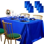 Table Foil Rectangle Cover For Parties, Blue Color