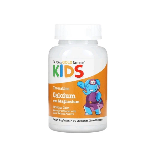 vitamins California Gold Nutrition, Chewable Calcium with Magnesium For Children, Birthday Cake, 90 Vegetarian Tablets vitamins California Gold Nutrition, Chewable Calcium with Magnesium For Children, Birthday Cake, 90 Vegetarian Tablets