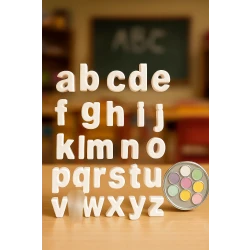 أحرف انجليزية للتلوين مع علبة الوان من سينسوريا