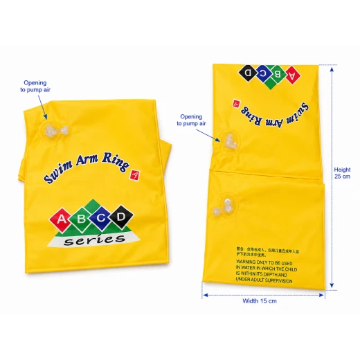 Sensoria, Kids Inflatable Swim Arm Bands | Swimming Learning Aid (assorted color :blue , yellow or organge ) - sensoria - Image 5