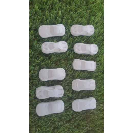 3-4 cm -10 gypsum cars for coloring