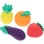 4pcs Rubber Student Stationery Retractable _Cute Stationary Student_,~2.5 cm - sensoria
