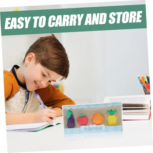 4pcs Rubber Student Stationery Retractable _Cute Stationary Student_,~2.5 cm - sensoria - Image 5