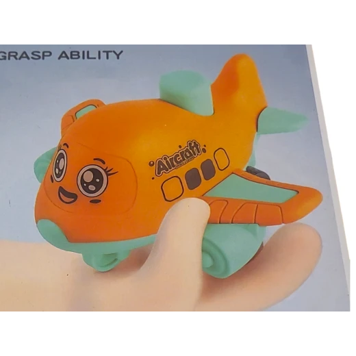 Press and go (Friction) aircraft for kids (no batteries needed) 4 assorted colors, - sensoria - Image 2