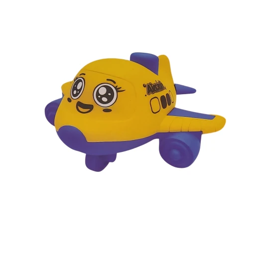 Press and go (Friction) aircraft for kids (no batteries needed) 4 assorted colors, - sensoria - Image 3
