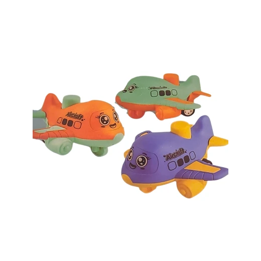 Press and go (Friction) aircraft for kids (no batteries needed) 4 assorted colors, - sensoria - Image 4