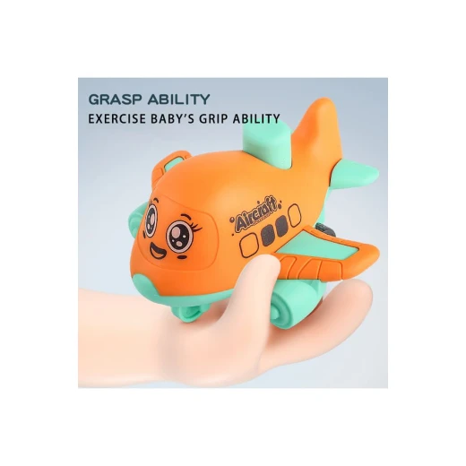 Press and go (Friction) aircraft for kids (no batteries needed) 4 assorted colors, - sensoria - Image 8