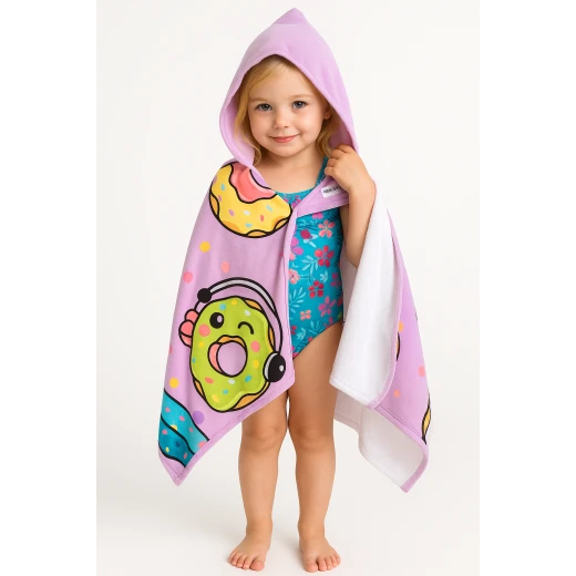 Sensoria, Donuts Hooded  towels for Kids age 2-10 years - sensoria - Image 6