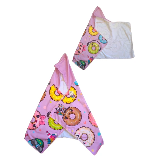 Sensoria, Donuts Hooded  towels for Kids age 2-10 years - sensoria - Image 5
