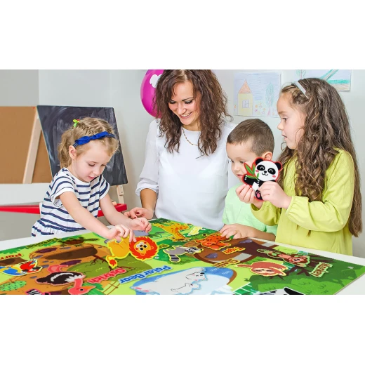 Sensoria interactive learning mat, puzzle like, soft, Montessori inspired Mt, Forest animals theme  - sensoria - Image 4
