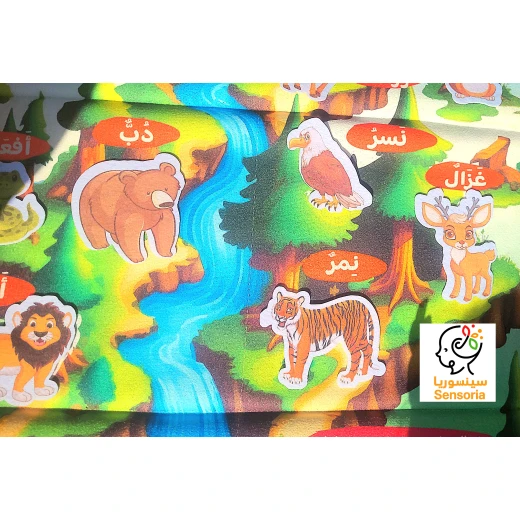 سجادة التعلم التفاعلية من سينسوريا – 90×60 سم ، حيوانات الغابة - سنسوريا - Image 5