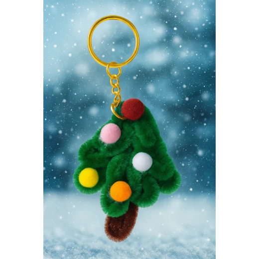Sensoria, hand-made keychain (pipes cleaners ) Christmas theme - sensoria - Image 3