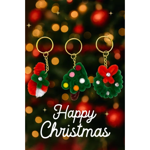 Sensoria, hand-made keychain (pipes cleaners ) Christmas theme - sensoria - Image 5