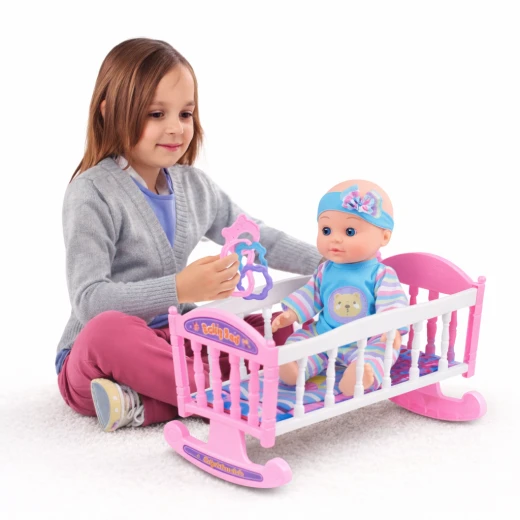 Sensoria, Baby doll set : bed, highchair, stroller and baby doll with it's accessories  - sensoria - Image 4