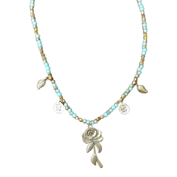 Golden Blue Necklace