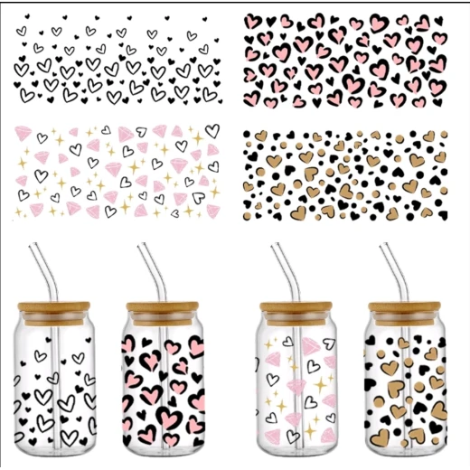 Alia's Gifts Decorate your own Hearts Glass Tumbler Alia's Gifts Decorate your own Hearts Glass Tumbler
