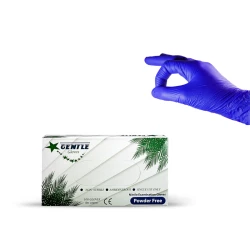 Gentle Nitrile Gloves Blue (Powder Free) - 100 Pieces - Small