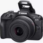 كاميرا Canon EOS R100 مع عدسة RF-S 18-45 مم (6052C013AA)، كاميرا ميرورلس مدمجة تقدم صور وفيديوهات عالية الجودة، استخدام سهل، تركيز سريع، وعدسة زوم متعددة الاستخدام للتصوير اليومي وصناعة المحتوى - كانون