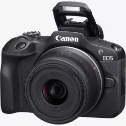 كاميرا Canon EOS R100 مع عدسة RF-S 18-45 مم (6052C013AA)، كاميرا ميرورلس مدمجة تقدم صور وفيديوهات عالية الجودة، استخدام سهل، تركيز سريع، وعدسة زوم متعددة الاستخدام للتصوير اليومي وصناعة المحتوى