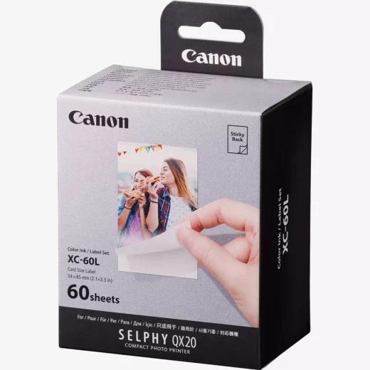 طقم حبر وورق طباعة صور فورية Canon XC-60L بحجم 54×85 مم – جودة عالية وألوان واضحة تدوم طويلاً – مثالي لطابعات كانون المتوافقة – يحتوي على 60 ورقة لطباعة الصور بدقة واحترافية للاستخدام المنزلي والمناسبات طقم حبر وورق طباعة صور فورية Canon XC-60L بحجم 54×85 مم – جودة عالية وألوان واضحة تدوم طويلاً – مثالي لطابعات كانون المتوافقة – يحتوي على 60 ورقة لطباعة الصور بدقة واحترافية للاستخدام المنزلي والمناسبات