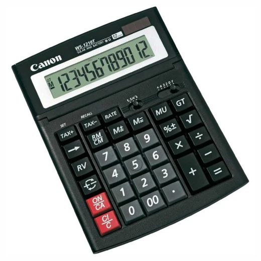 Canon AS-2200 HB EMEA Desktop Calculator, 12-Digit, Eco-Friendly, Solar & Battery Power, Large Tiltable LCD, GT, Mark-Up/Down Functions Canon AS-2200 HB EMEA Desktop Calculator, 12-Digit, Eco-Friendly, Solar & Battery Power, Large Tiltable LCD, GT, Mark-Up/Down Functions