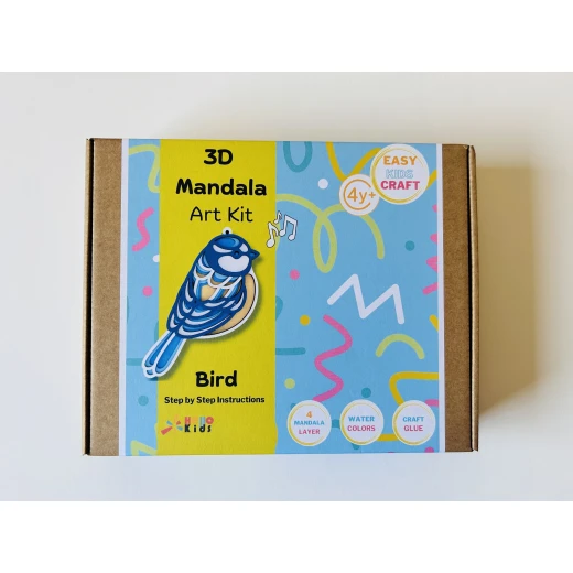 HelloKids 3D Mandala Art Kit, Bird Shaped - HelloKids - Image 3