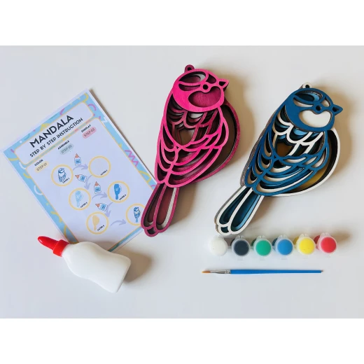 HelloKids 3D Mandala Art Kit, Bird Shaped - HelloKids - Image 8